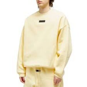 NWT Essentials Fear of God Men's Yellow Crew Sweater